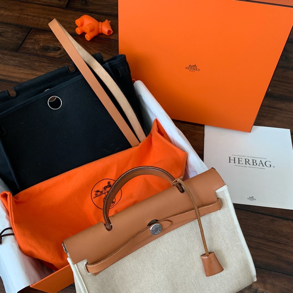 Hermès Herbag 2 in 1 shoulder or top handle bag